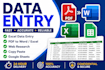 do accurate data entry, excel data entry, web research and copy paste