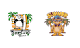 create summer mascot panda logo