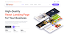 develop a high converting react landing page with tailwind CSS