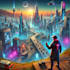 do environment cyberpunk theme concept art or illustration