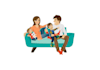 design awesome happy family couch logo