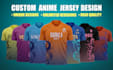 create unique anime football jersey design