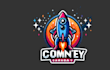 do crate rocket mascot logo design with unlimited review