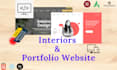 build a high converting interior design portfolio website with animations