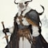 create a wonderful dnd character art in unique style