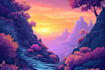 draw anime background for visual novel, stream vtuber