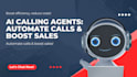 create ai voice agents for cold calling, appointments and customer support