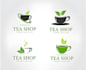 design coffee logo, tea, café, green tea, tea