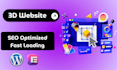 develop an attractive 3d wordpress website with smooth interactions