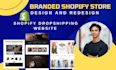 design shopify dropshipping store shopify website design