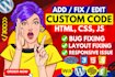 add custom HTML, CSS, js code to shopify, squarespace, and wordpress website