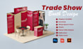 design trade show booth and backdrop for your exhibition