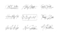 do scripted, handwritten, cursive, handwriting, signature logo