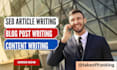 create premium content writing for all website with keyword research rank google