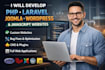 develop PHP, laravel, joomla, wordpress, and javascript websites