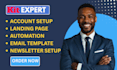 setup convertkit newsletter kit landing page convertkit email sequence kit