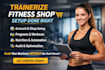 create your fitness shop in trainerize