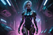 design stunning sci fi, cyberpunk, portrait art