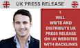 write and distribute UK press release on UK websites with backlinks