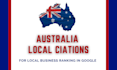 create manually high quality australia local citations