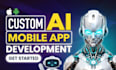 design business UI UX screens of ai based mobile apps and development