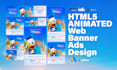 design animated HTML5 banner ads for google adroll