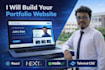 develop a modern personal portfolio website using react