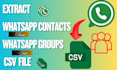 extract whatsapp contacts from whatsapp groups into CSV file