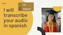 transcribe your audio in spanish