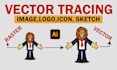 manual vector tracing, recreate logo, image to vectorize