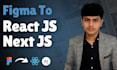 convert figma design to react js, next js website
