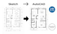 draw,redraw 2d architectural floor plans in autocad