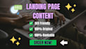write SEO landing page content that converts