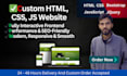 custom website development with HTML CSS javascript beautiful website design