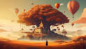 create surrealism illustration design
