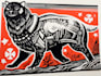 black and white illustration in linocut