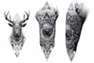 create sleeve tattoo design in geometric style
