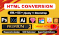 convert figma to html, sketch to html, xd to html, psd to html CSS bootstrap