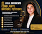 draft legal documents, complaints, motions, and petitions