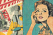 make illustration in distressed retro and pop art style