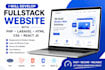 develop a fullstack website with PHP, laravel, HTML, CSS, and reactc js