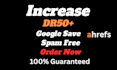 increase domain rating increase ahrefs DR 50 plus