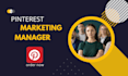 create boards and pins as a pinterest marketing manager