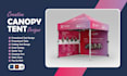 design tent, table cover, flag and canopy tent