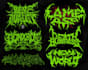 make slamming brutal death metal logo for your band or brand
