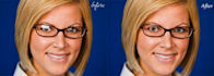 remove eye glass glare from your photo