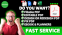 create fillable pdf editable pdf interactive ebook planner