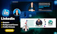 design a premium linkedin profile banner, background cover