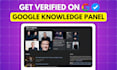 create a verified and professional google knowledge panel