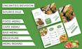 create a stylish digital or printable menu for restaurants and cafes
